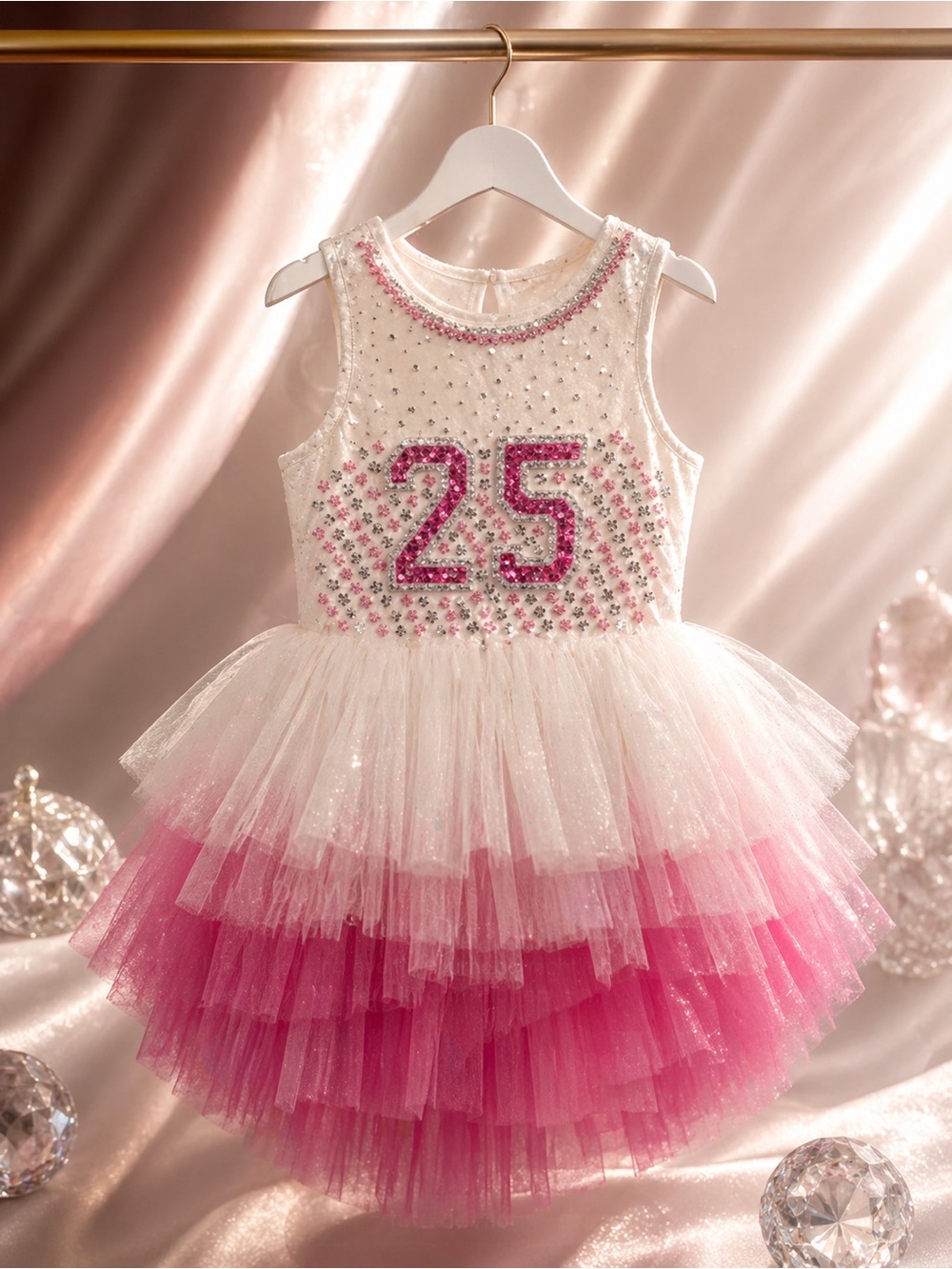 Tutu Du Monde Kids’ Team Spirit Tutu Dress White Pink Size 8-9 - Picture 1 of 7